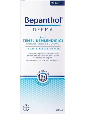 Storemax Karaworksell Bepanthol Derma Temel Nemlendirici Günlük Vücut Losyonu 200 ml L Kuru ve Hassas Ciltler