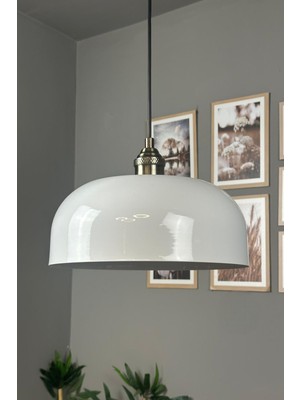 Allians Şık Beyaz Metal Avize, Modern Lale Tasarımı, Otel ve Ev Için Aydınlatma