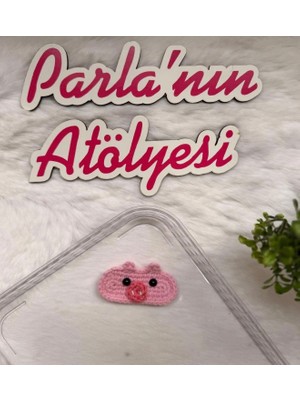 Parla'nın Atölyesi 0-3 Yaş Az Saçlı ve Saçsız Bebek Tokası Handmade El Örgüsü Domuz