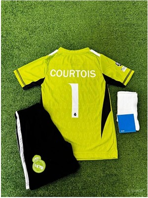 Alaturka Mix R.e.a.l M.a.d.r.i.d Courtois 1 Numara Kaleci Çocuk  Forması 3 Lü Set