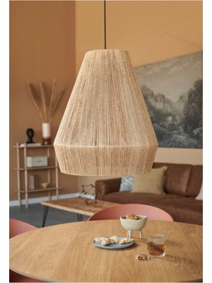 Allians Doğal Bohem Rustik Jüt Avize, Şık ve Sıcak Aydınlatma Seçeneği