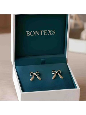 Bontexs Vintage Stil Kurdele Tasarım Küpe - Kadınlar Için Estetik Fiyonk Aksesuar