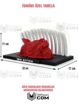 3dpazarıcom 1/64 Ölçekli Motor Diorama Tasarımlı Sergileme Garajı 3D Baskı