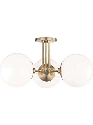 Allians Şık Üçlü Eskitme Marin Model Modern Camlı Avize, Eşyalarınıza Zarif Dokunuş