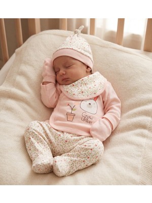 Motherlove %100 Organik Pamuklu 9 Parça Bebek Hastane Çıkışı Seti - Zıbın, Tulum, Battaniye Hediyelik Set