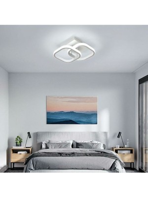 Allians Modern Beyaz LED Avize - Yatak ve Çocuk Odası Için Şık Tasarım