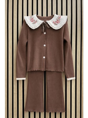 NerKids Kız Çocuk Düğmeli Takım