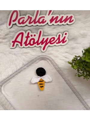 Parla'nın Atölyesi 0-3 Yaş Az Saçlı ve Saçsız Bebek Tokası Handmade El Örgüsü Arı