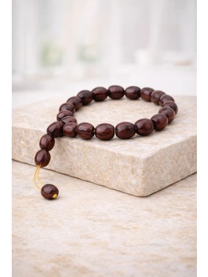 Doğal Taşlar -Andız Ağacı Tesbih 17’li – Doğal Ahşap Kokulu- El Yapımı Erkek Tesbihi