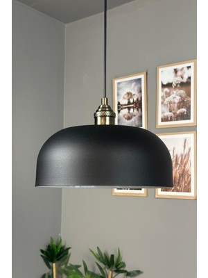 Allians Şık Siyah Rocha Metal Avize, Lale Başlık, Salon, Mutfak ve Otel Için Aydınlatma