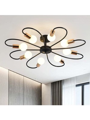 Allians Modern Spor Tarz 8 LED Avize, Şık ve Fonksiyonel Aydınlatma Seçeneği