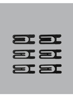 Ucuz Tekno Tekrar Kullanılabilir Poşet Mandalı Siyah 6’lı Set