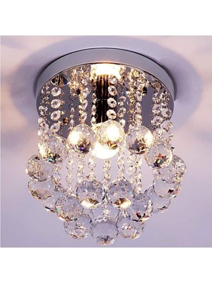 Allians Krom Renk Kristal Taşlı Modern Hol ve Salon Avizesi