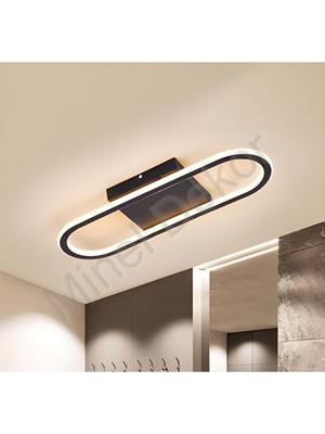 Allians Modern Oval LED Avize, Koridor ve Hol Aydınlatması, Beyaz Işık