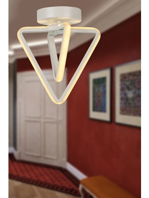 Allians 3 Renk LED Tavan Avize, Modern ve Şık Tasarım, Beyaz Renk