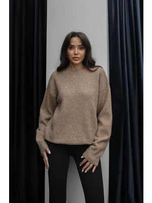 Havoş Koyu Bej Zane Yumuşak Dokulu Kazak