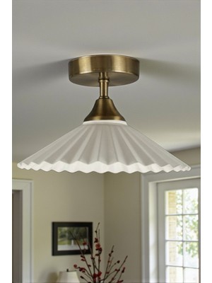 Allians Modern Beyaz Metal Piramit Avize, Rustik ve Cafe Tarzı Aydınlatma