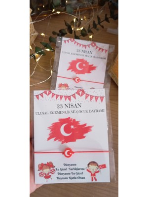Sevgiliatolyemm 10 Adet Ay-Yıldızlı Bileklik 23 Nisan Cumhuriyet Bayramıhediyelikleri