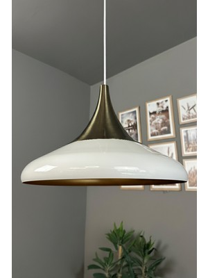 Allians Beyaz Eskitme Başlık Tekli Avize, Otel, Restoran, Mutfak, Salon Için