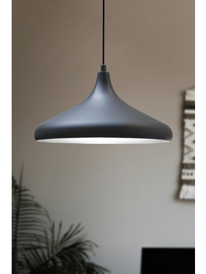 Allians Şık Siyah Metal Tekli Sarkıt Avize, Modern ve Zarif Tasarım