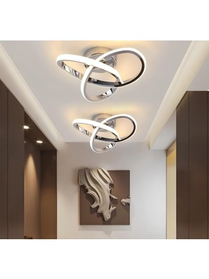 Allians Modern Krom Tavan LED Avize Seti, Salon ve Mutfak Için Şık Aydınlatma
