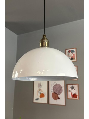 Allians Beyaz Tekli Sarkıt Aydınlatma, Salon ve Mutfak Dekoratif Lamba