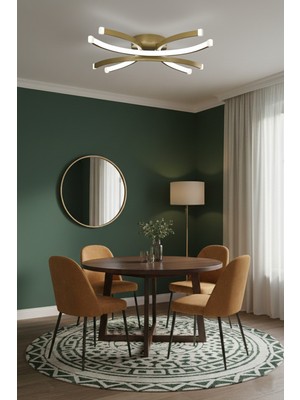 Allians Modern Tasarım Beyaz Ledli Salon ve Çocuk Odası Avizesi