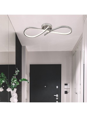 Allians Modern 38W Krom Plafonyer, 3 Renkli Led, Mutfak, Banyo, Salon Aydınlatması