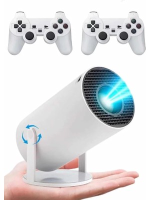 Ucuz Tekno Ayaklı Oyun Projeksiyonu Çift Kollu Taşınabilir Sinema Projektörü