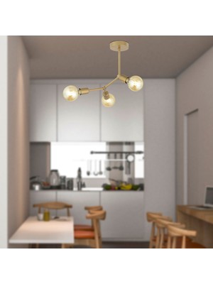 Allians Modern 3'lü Akrobat Avize, Genç Odası, Mutfak ve Salon Için Şık Tasarım