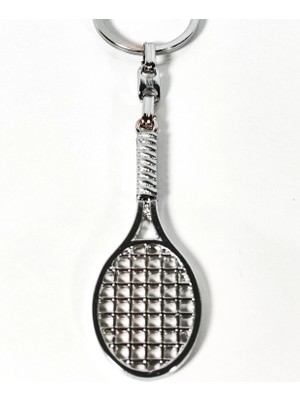 Moncuk Design Tenis Raketi Figürlü Metal Anahtarlık – Spor Temalı Şık Tasarım