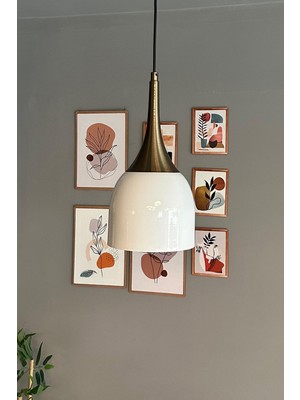 Allians Şık Eskitme Külah Avize, Tekli Sarkıt, Salon ve Mutfak Için Aydınlatma