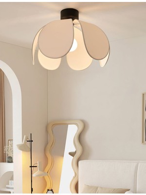 Allians Modern Beyaz Çiçek Tasarımlı Tavan Avizesi, Şık ve Aydınlatıcı Parlaklık