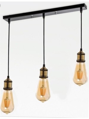 Allians Retro Sıralı Masa Üstü Sarkıt Avize 60CM Şık ve Modern Tasarım