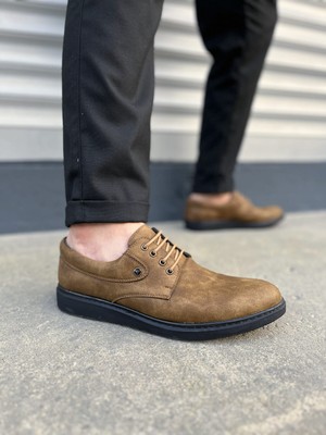 Joy Ayakkabı JY0610 Clasico Bağcıklı Cilt Erkek Günlük Klasik Ayakkabı Cst - Camel