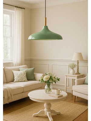 Allians Modern Metal ve Ahşap Detaylı Endüstriyel Cafe Sarkıt, Şık ve Dayanıklı