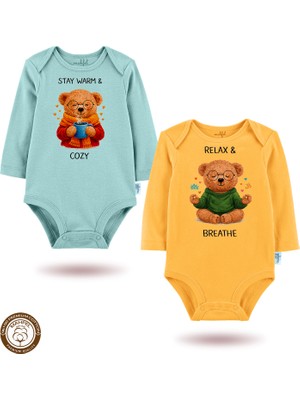 Mahfel %100 Pamuklu Premium Çıtçıtlı Bebek Body Zıbın 873-875