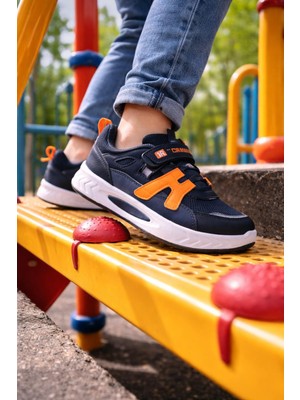 Maxsis Erkek Çocuk Spor Ayakkabı Lacivert Oranj