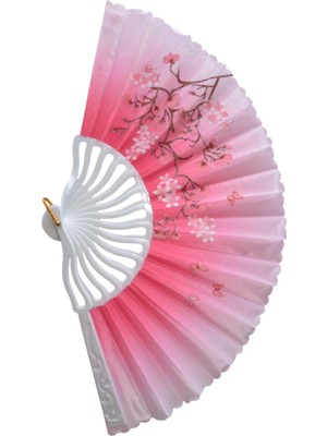 Yelpaze Dünyası Yelpaze Sakura Çiçekli Şık Serinletici