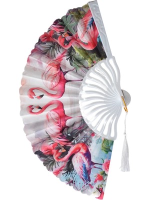 Yelpaze Dünyası Yelpaze Flamingo Desnli Şık Serinletici