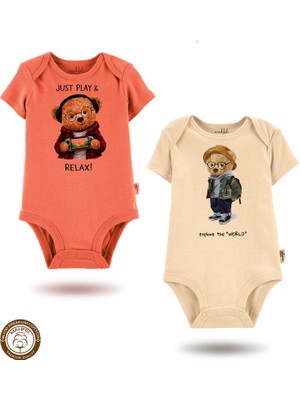 Mahfel %100 Pamuklu Premium Çıtçıtlı Bebek Body Zıbın 829-877