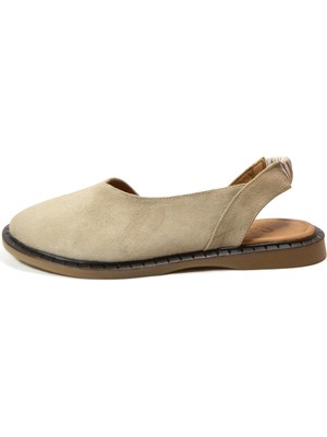 Beety 26.622 Hakiki Deri Nubuk Önü Kapalı Anatomik Kadın Sandalet