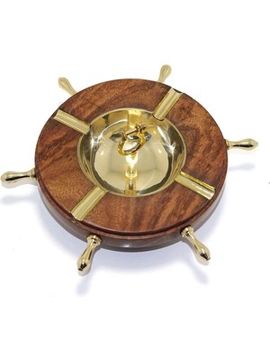 Eco Port Ahşap Yanları ve Içi Pirinç Işlemeli Küllük 8258