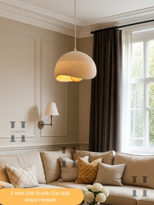 Allians Modern Beton Görünümünde Tekli Avize, Şık ve Hafif Tasarım