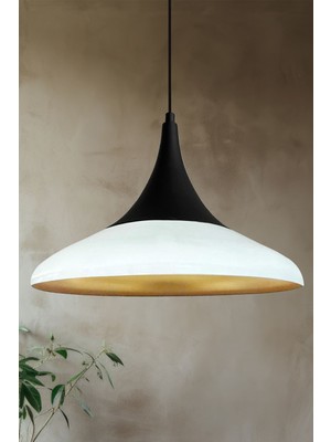 Allians Şık Beyaz Tekli Avize, Salon, Yatak Odası ve Koridor Dekorasyonu