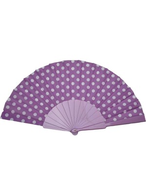 Yelpaze Dünyası Mor Puantiyeli Yelpaze