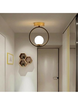 Allians Modern Siyah Camlı Spor Tavan Avize, Şık ve Çekici Tasarım