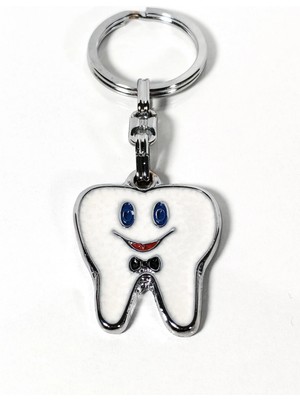 Moncuk Design Diş Figürlü Metal Anahtarlık – Sevimli Diş Tasarımlı Anahtarlık