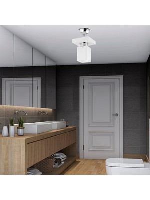 Allians Modern Kare Tekli Plafonyer, Şık ve Fonksiyonel Aydınlatma