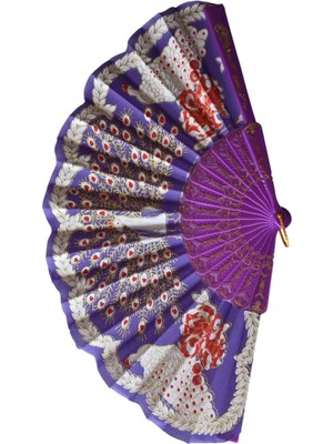 Yelpaze Dünyası Yelpaze Şık Simli Tavus Kuşu Serinletici